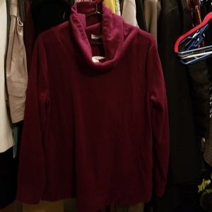 Fleece cowlneck sweatshirt